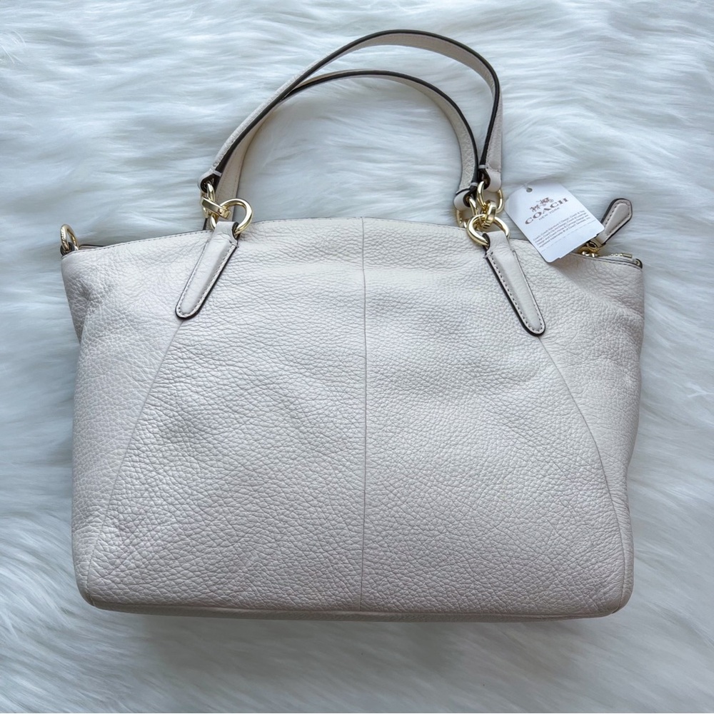 Coach Kelsey Small Satchel - Pebble Leather - Chalk - NWT - Picture 3 of 3